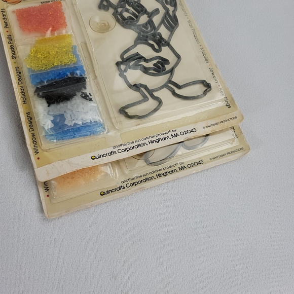 Vtg Makit & Bakit Mickey Mouse Donald Duck Suncatcher Kit - Picture 9 of 13